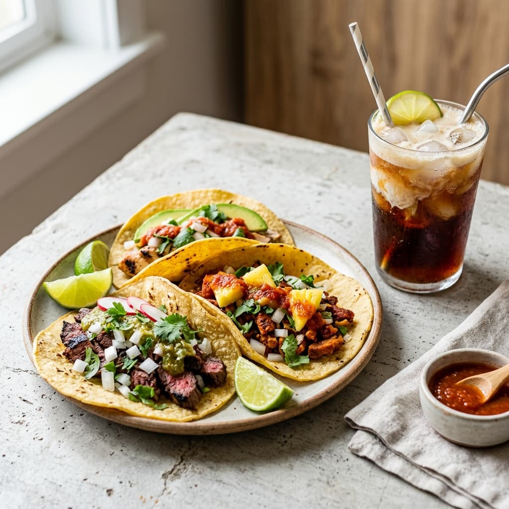 3 Tacos + Dirty Soda